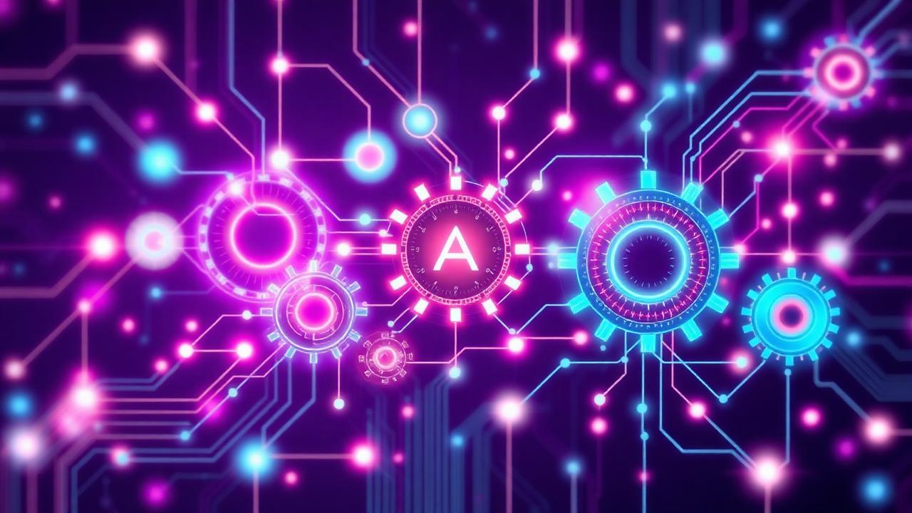 Ilustração de automação com inteligência artificial