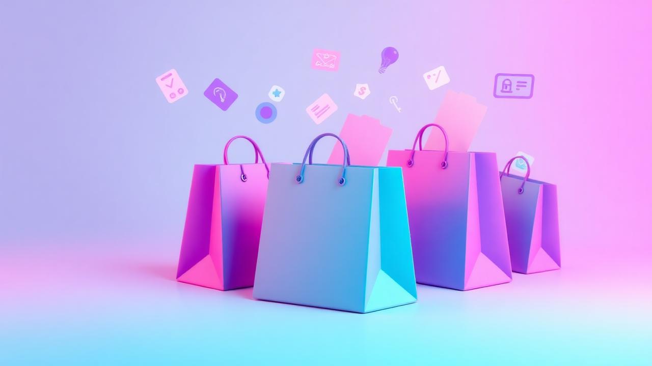 Ilustração de loja virtual e e-commerce