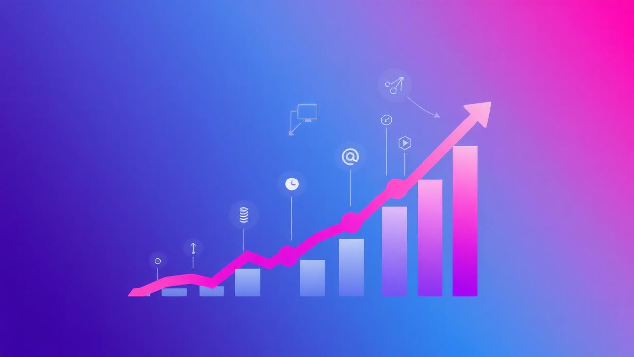 Ilustração de marketing digital e crescimento